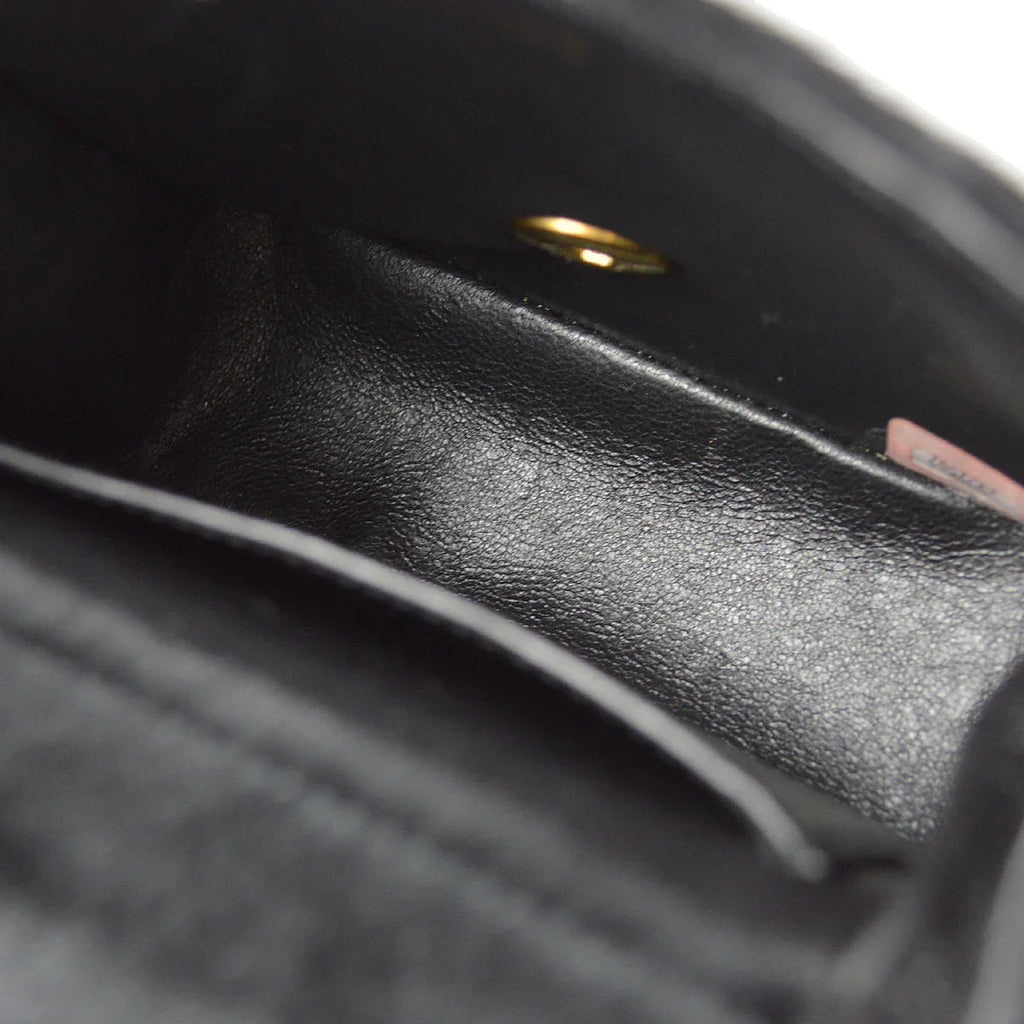 Chanel 1991-1994 Black Pony Hair Classic Flap Micro Handbag