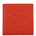 Chanel 1997-1999 Red Caviar Timeless Bifold Wallet