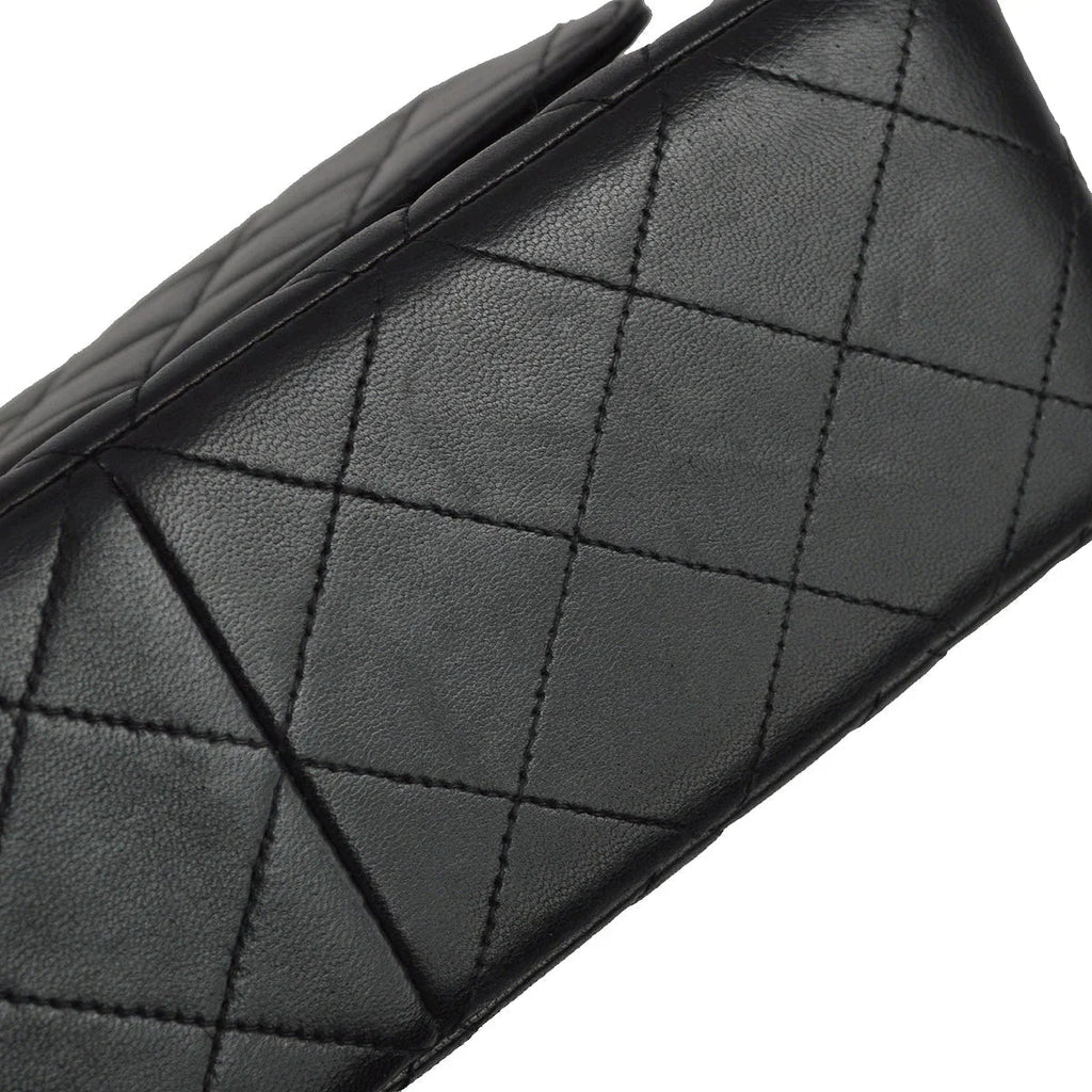 Chanel 1994-1996 Black Lambskin Medium Double Sided Classic Flap Bag