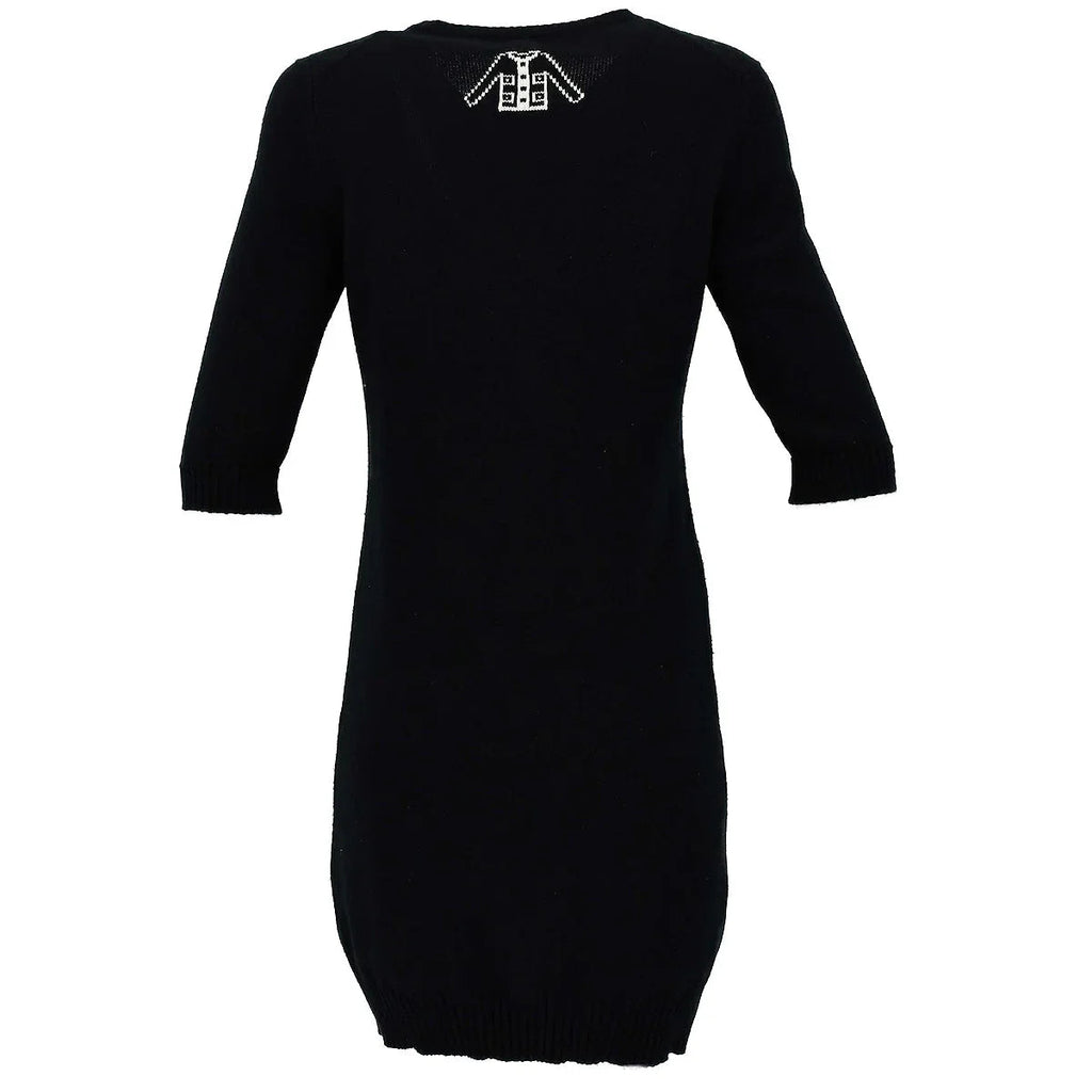 Chanel 2008 fall CC-button cashmere dress #38