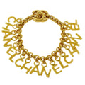 Chanel Turnlock Gold Chain Bracelet 96P