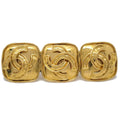 Chanel Triple CC Brooch Pin Gold 94P