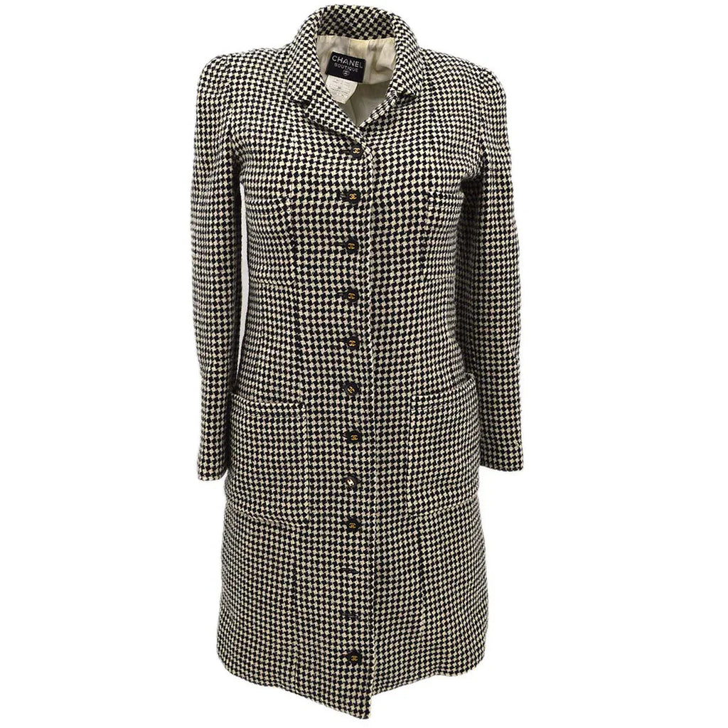 Chanel Coat Black White 96A #36