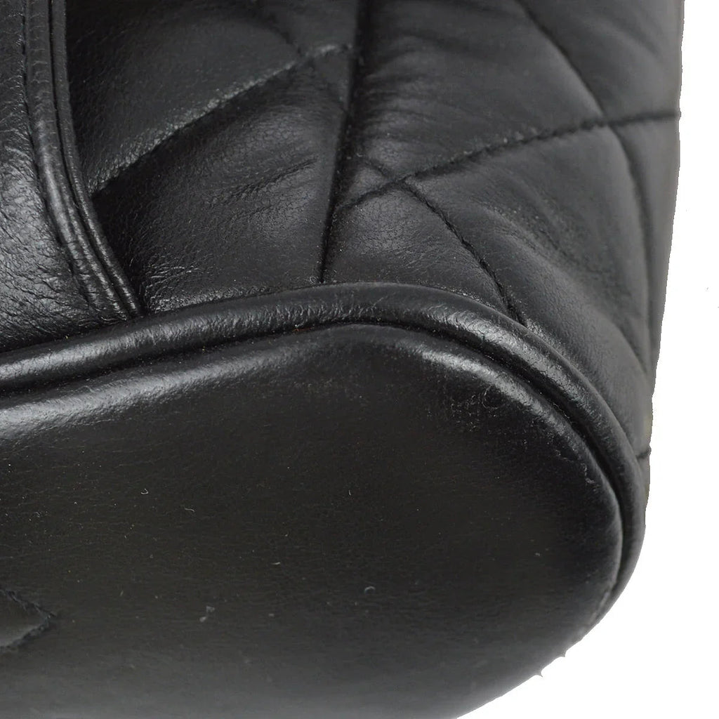 Chanel 1991-1994 Black Lambskin Small Duma Backpack