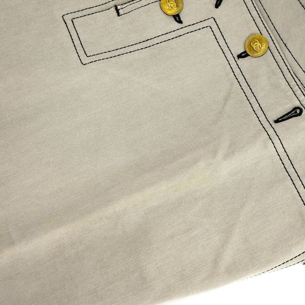 Chanel Skirt Beige Denim #44