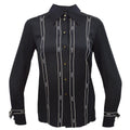 Chanel Ribbon Blouse Shirt Black 94A #36