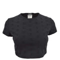 Chanel Spring 1997 CC Logo Embroidered Cropped T-shirt #42