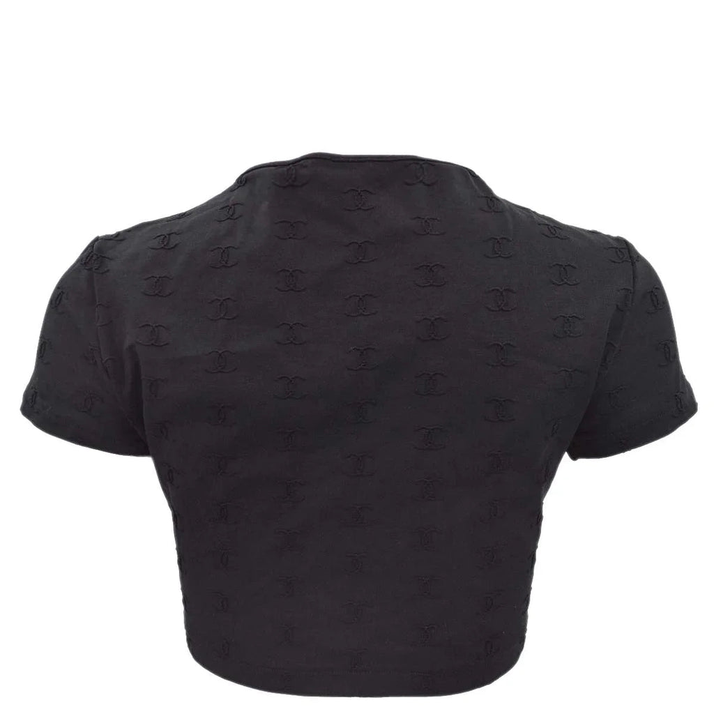 Chanel Spring 1997 CC Logo Embroidered Cropped T-shirt #42