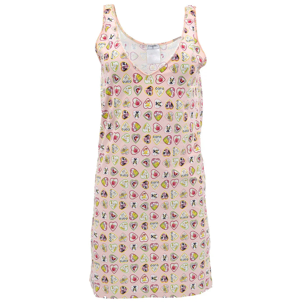 Chanel Spring 2006 Valentine Edition Heart Pattern Dress Pink #38