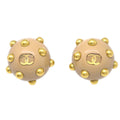 Chanel Studs Button Earrings Beige Clip-On 00A