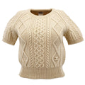 Chanel Fall 1996 Wool Fisherman Knit Short Sleeve Jumper #38