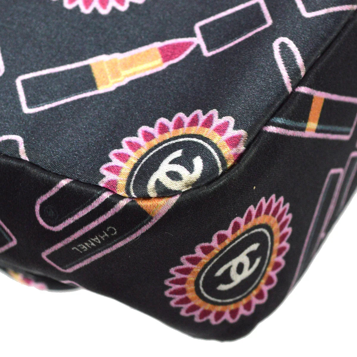 Chanel 2004-2005 Satin Lipstick Classic Single Flap Shoulder Bag