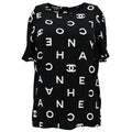 Chanel Spring 1997 Short Sleeve Shirt Blouse Top Black #38