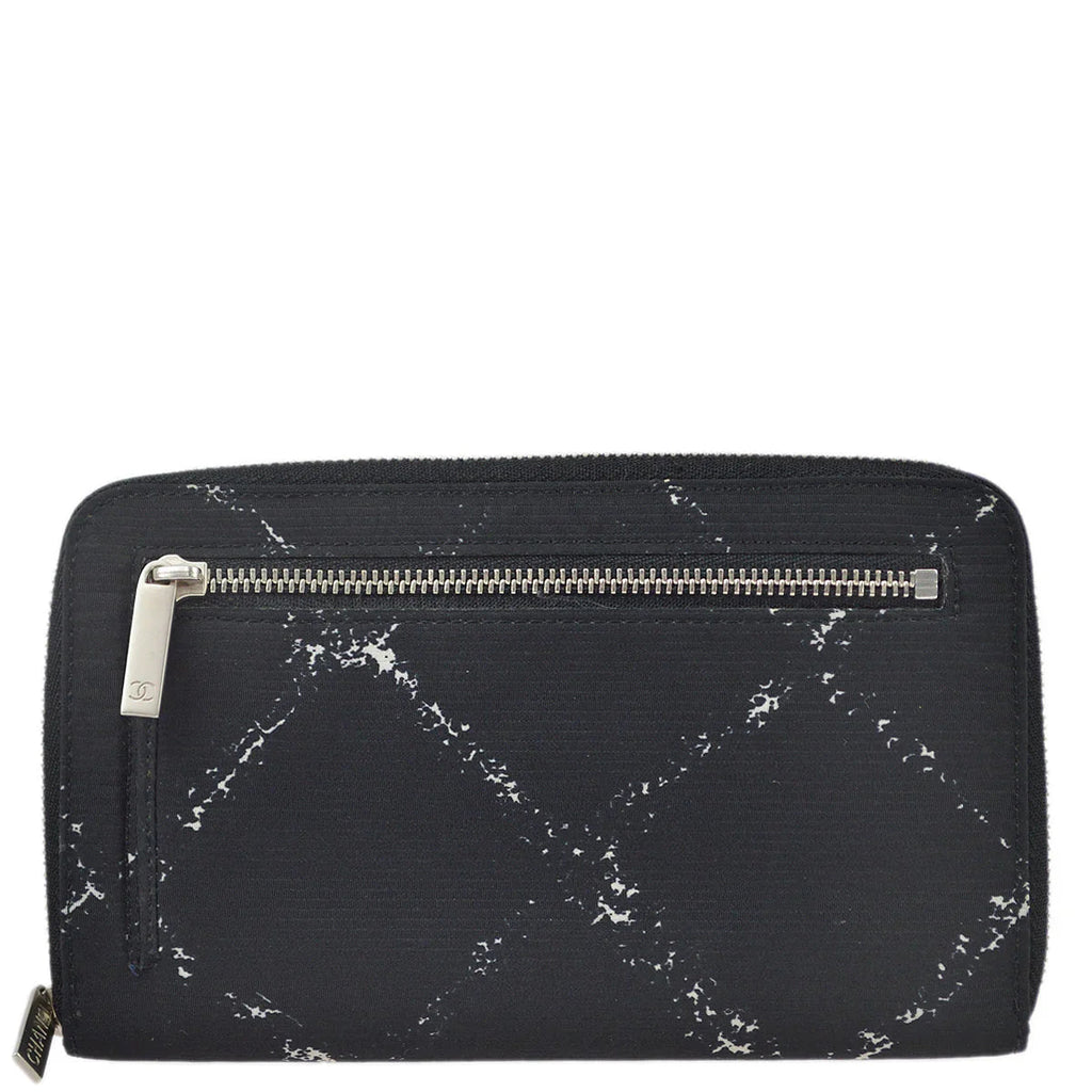 Chanel New Travel Line Black Nylon Wallet Purse