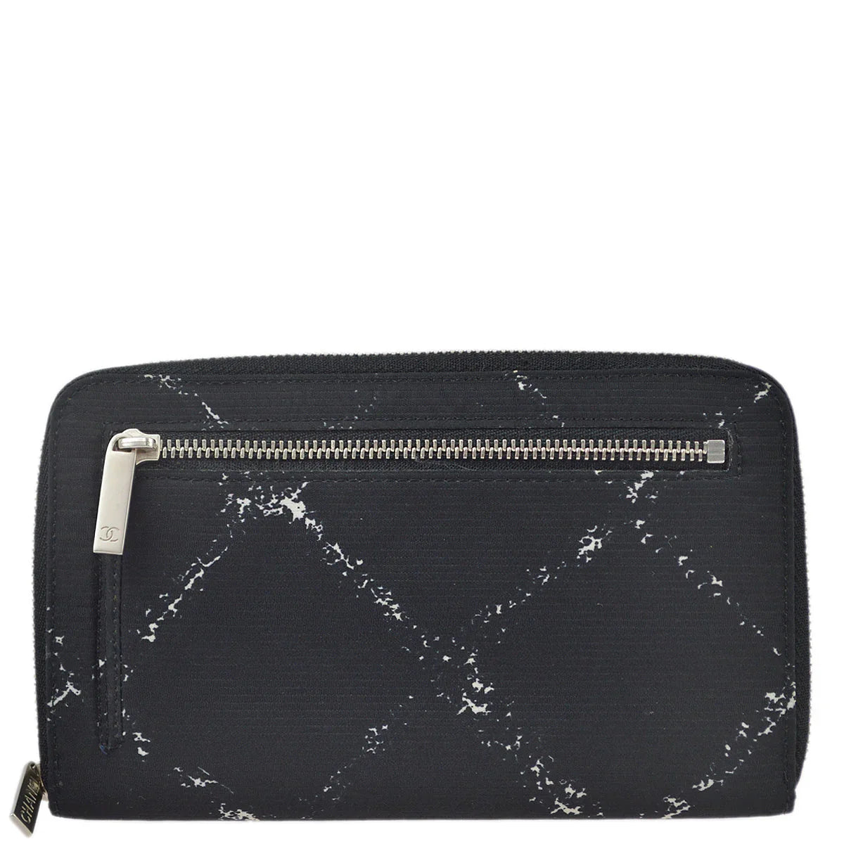 Chanel New Travel Line Black Nylon Wallet Purse