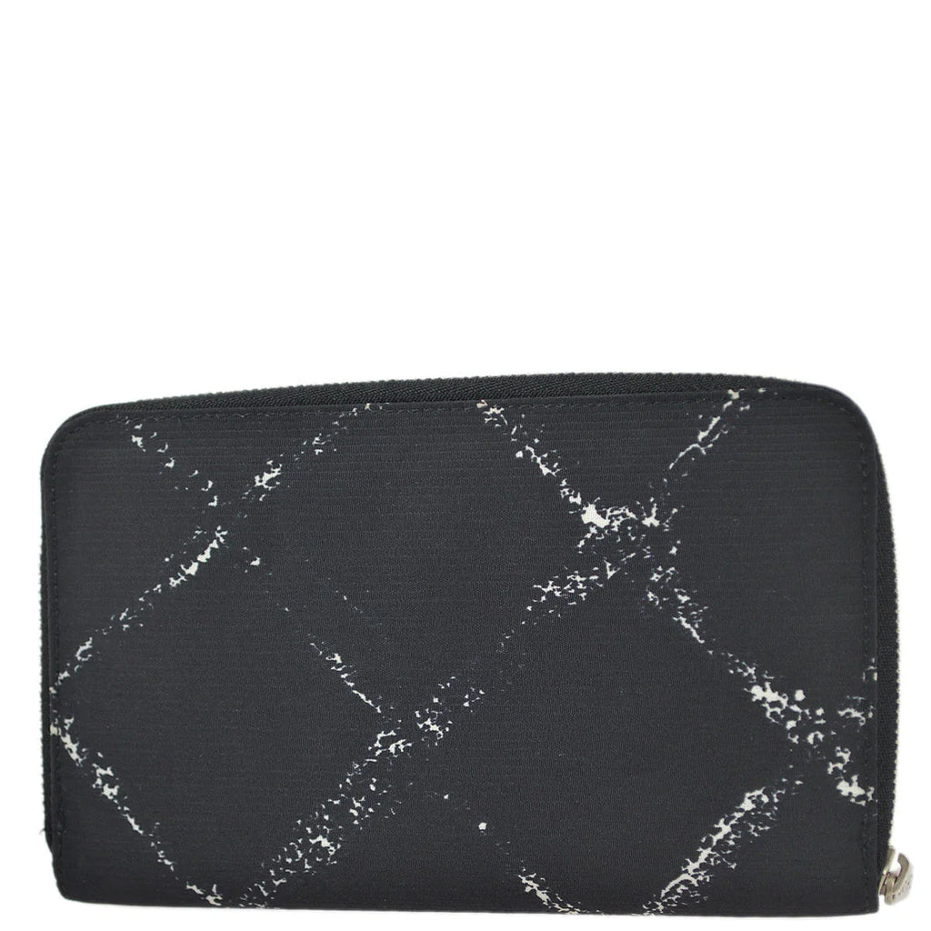 Chanel New Travel Line Black Nylon Wallet Purse
