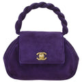 Chanel 1996-1997 Suede Top Handle Bag
