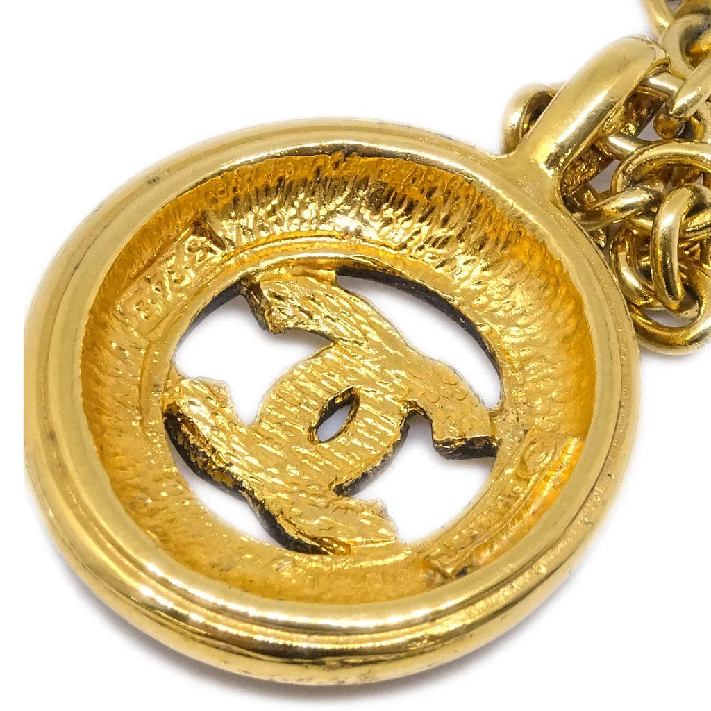 Chanel Gold Medallion Pendant Necklace 3848