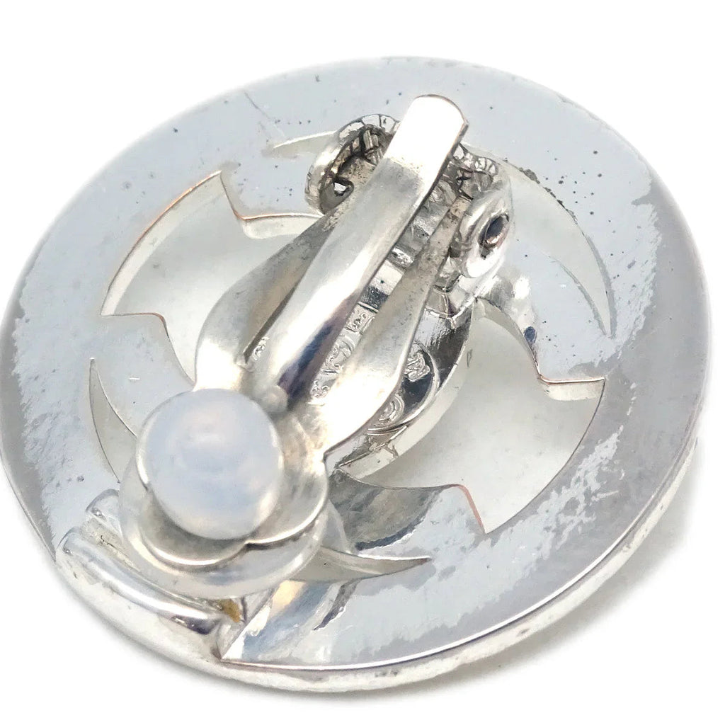 Chanel Turnlock Earrings Clip-On Silver 97P