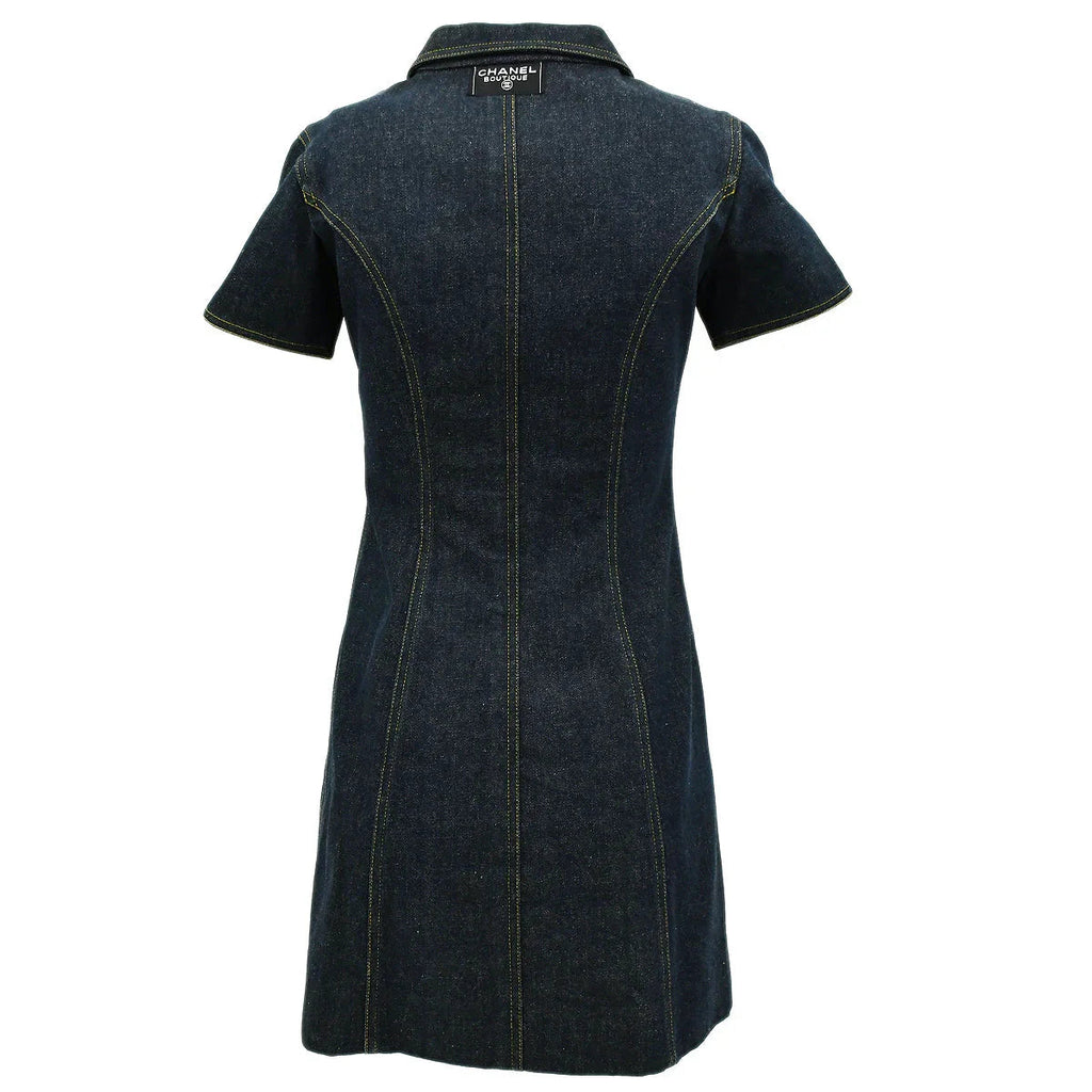 Chanel Denim Dress Navy #36