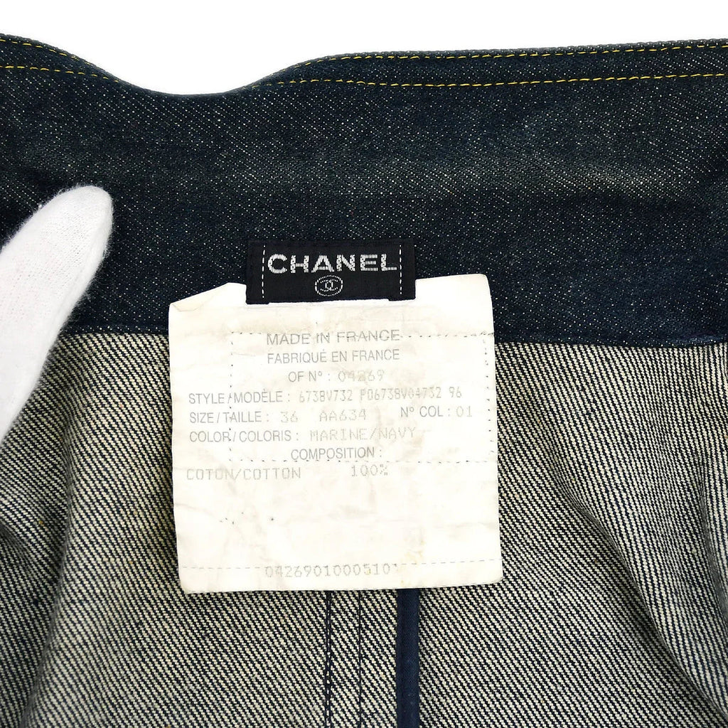 Chanel Denim Dress Navy #36