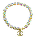 Chanel Rhinestone Chain Anklet Gold 95P