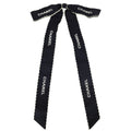 Chanel Bow Brooch Pin Navy