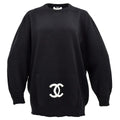 Chanel Long Sweater Black 94A #44