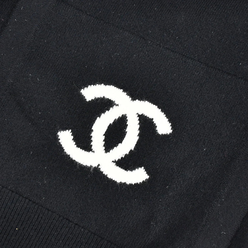 Chanel Long Sweater Black 94A #44