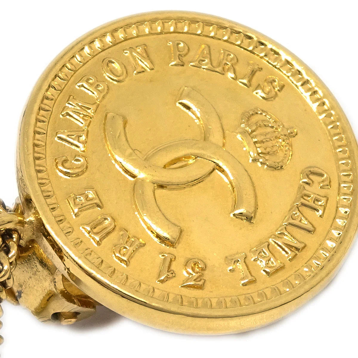 Chanel Gold Bag Dangle Earrings Clip-On
