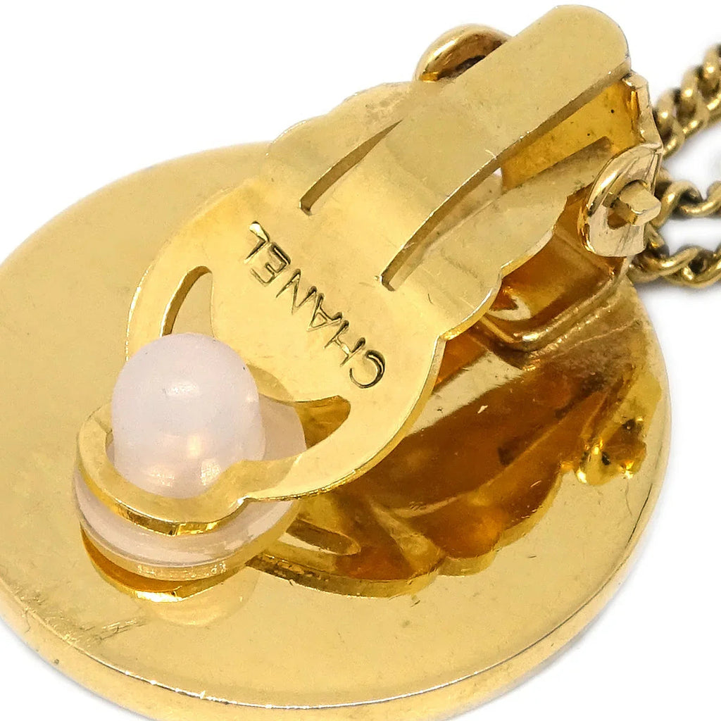 Chanel Gold Bag Dangle Earrings Clip-On