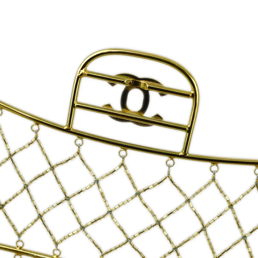 Chanel * Clear Cage Bag in Lucite with Beading, Gold Tone Frame and Chain Strap