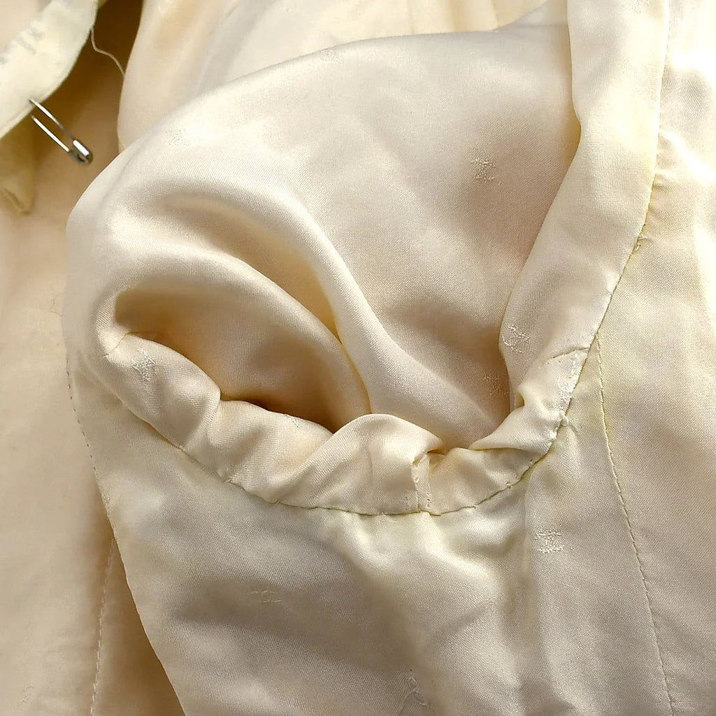 Chanel Setup Suit Jacket Skirt Ivory 94P #38
