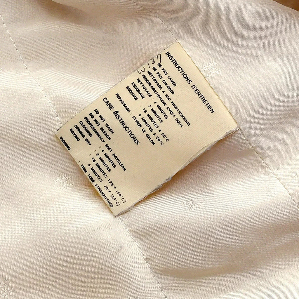 Chanel Setup Suit Jacket Skirt Ivory 94P #38