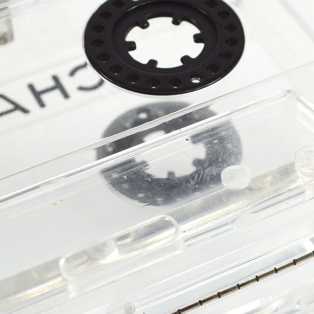 Chanel Clear Acrylic Cassette Tape Clutch Bag 04P