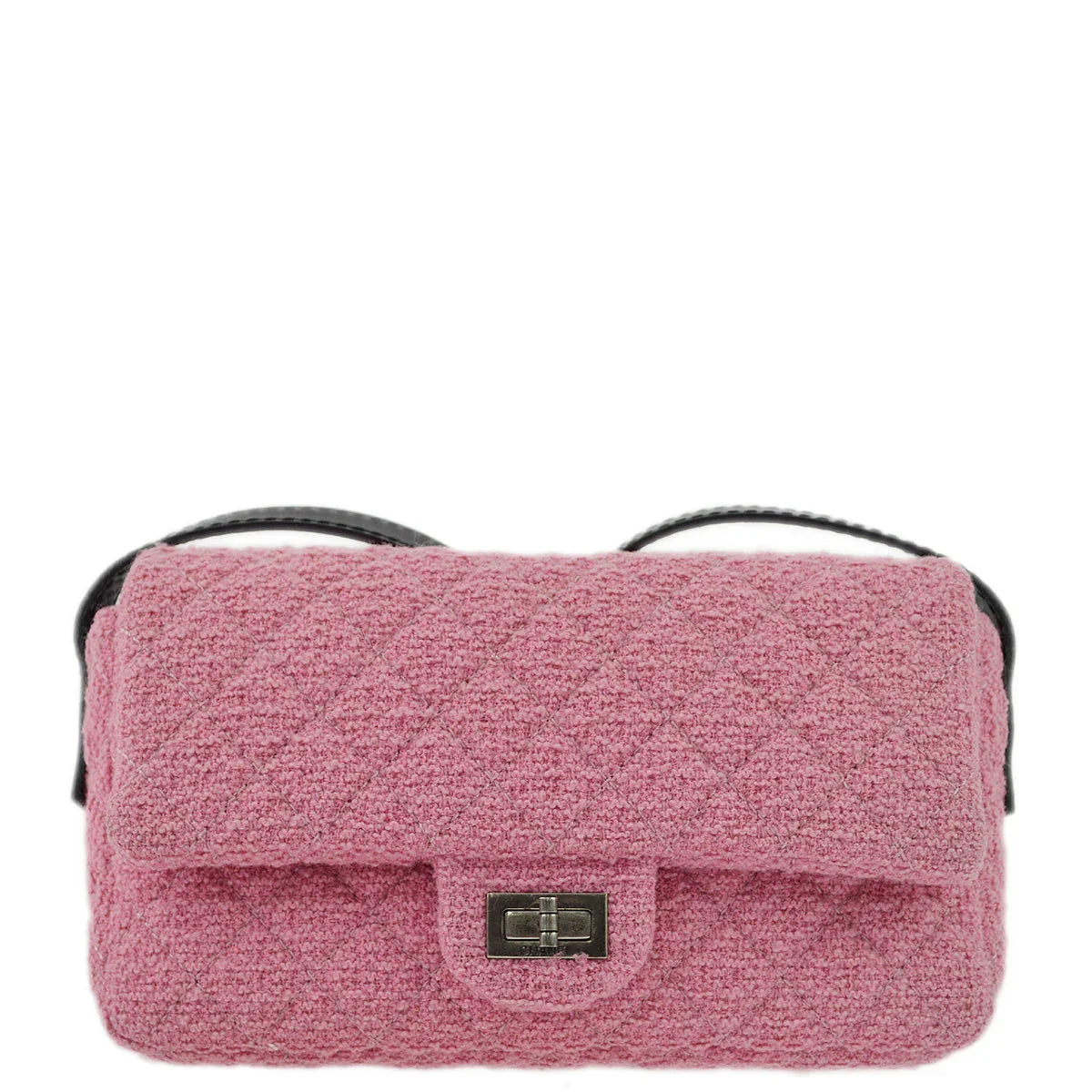 Chanel 2009-2010 Tweed Mademoiselle Lock Shoulder Bag