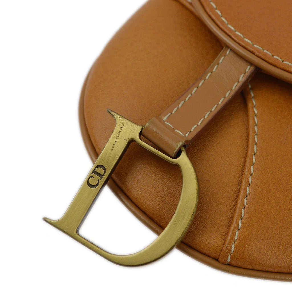 Christian Dior Brown Saddle Mini Pouch Bag