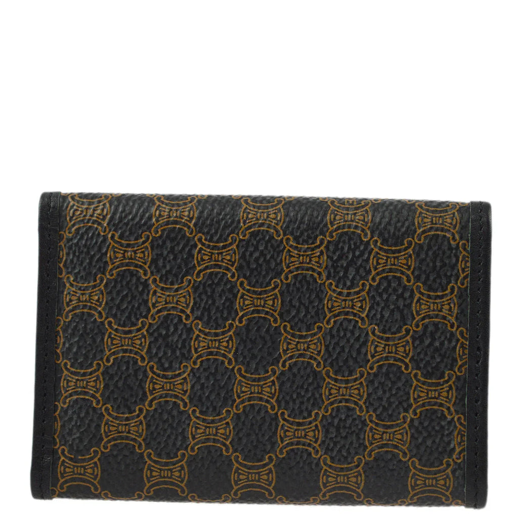 Celine Black Macadam Key Case Small Good