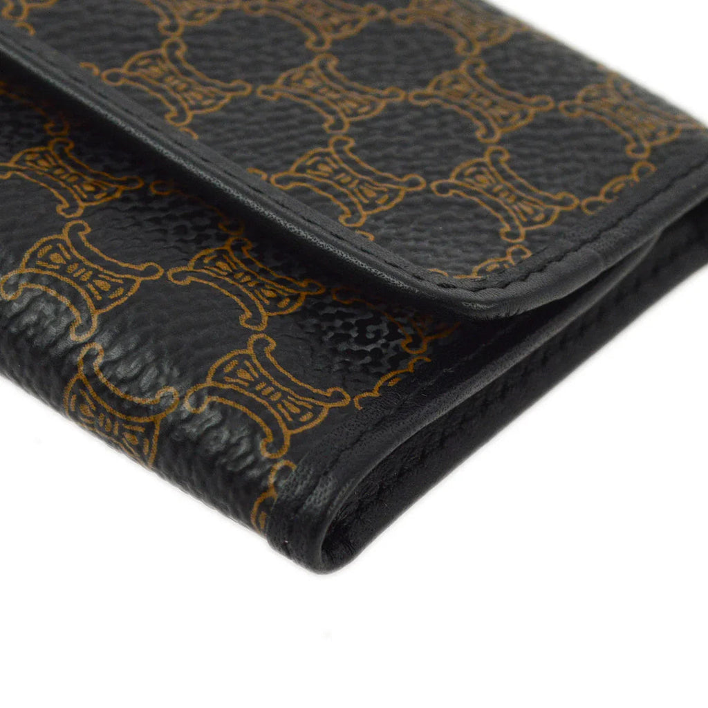 Celine Black Macadam Key Case Small Good
