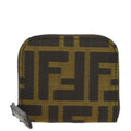 Fendi 2000 Brown Zucca Coin Case Wallet