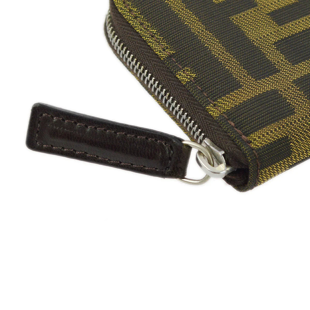 Fendi 2000 Brown Zucca Coin Case Wallet