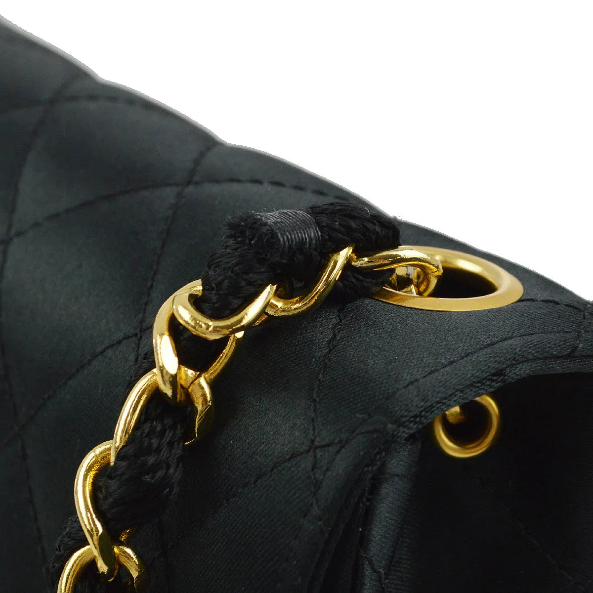 Chanel 1989-1991 Satin Mini Classic Square Flap Shoulder Bag 17