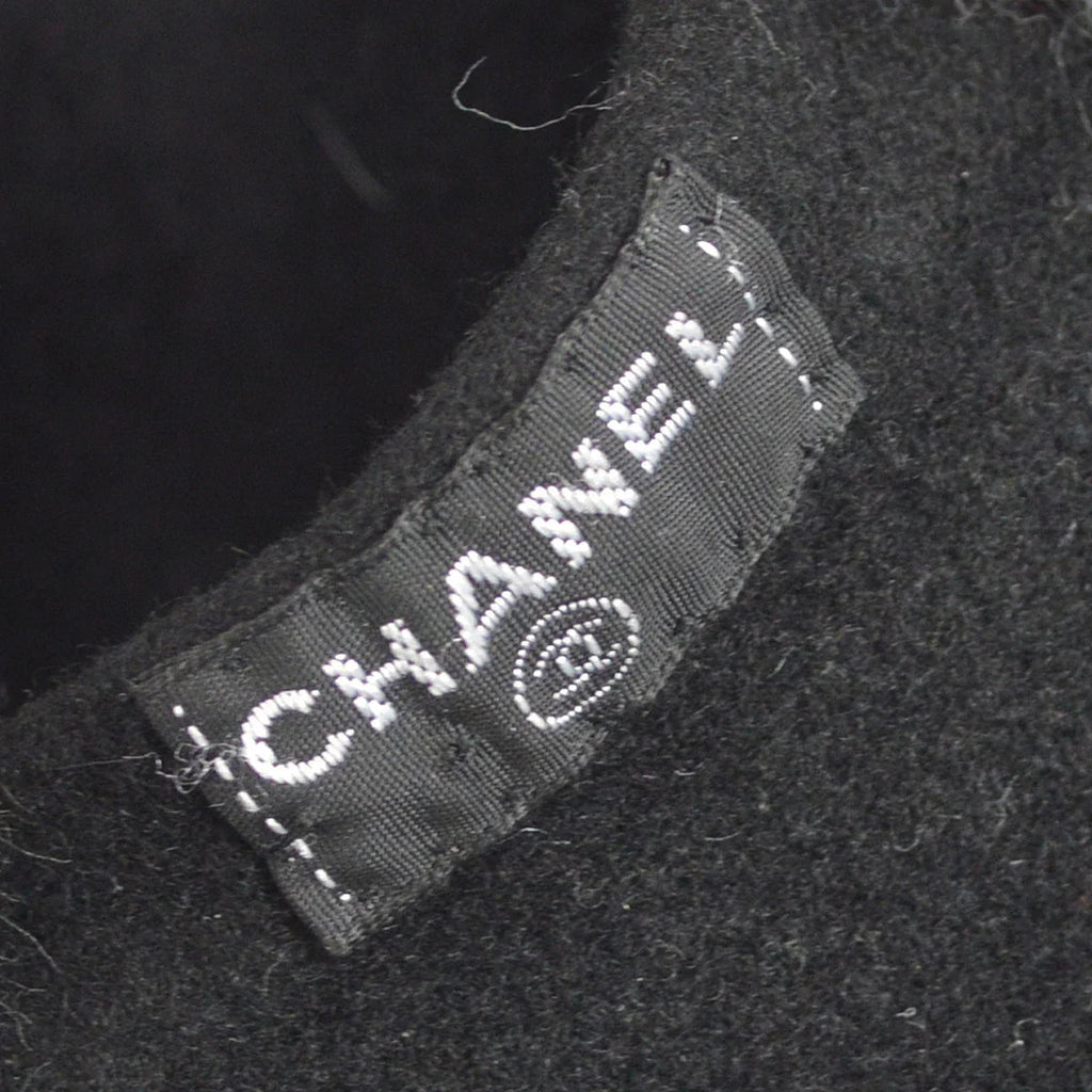 Chanel Oversized Beret Black Hat