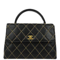 Chanel 2004-2005 Black Calfskin Wild Stitch Kelly Handbag