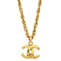 Chanel Gold CC Pendant Necklace