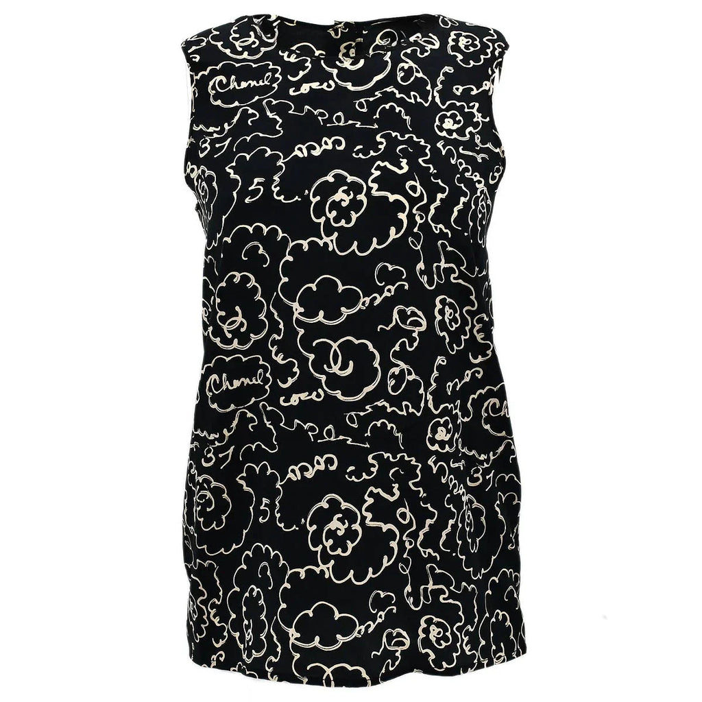 Chanel Sleeveless Tops Black