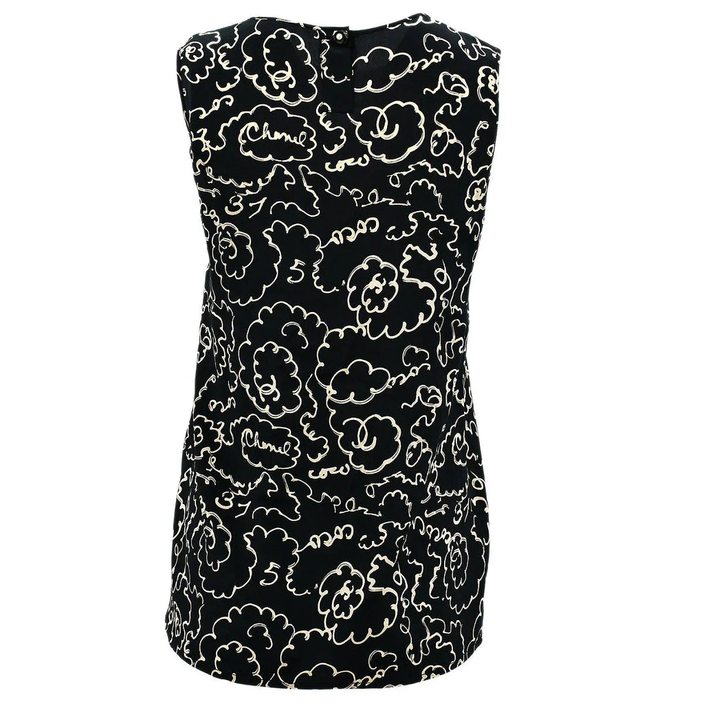 Chanel Sleeveless Tops Black