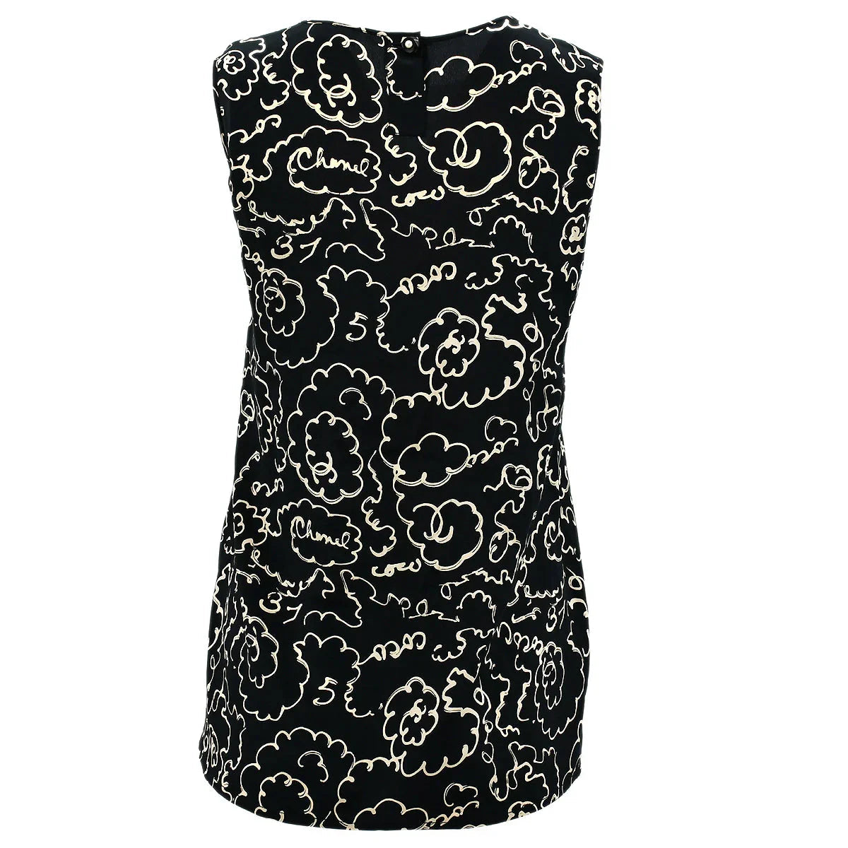 Chanel Sleeveless Tops Black