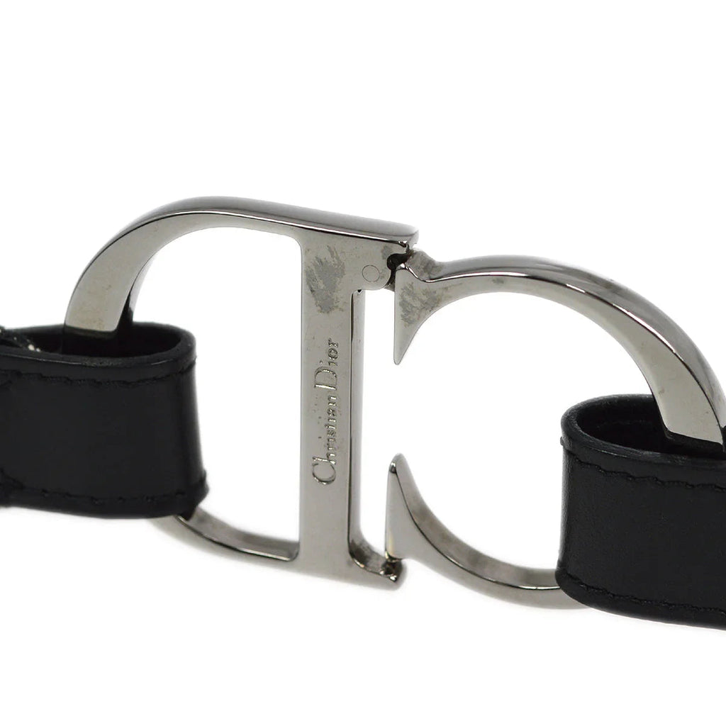 Christian Dior Trotter Belt Black #75 Small Good