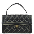 Chanel 2004-2005 Black Calfskin Wild Stitch Handbag
